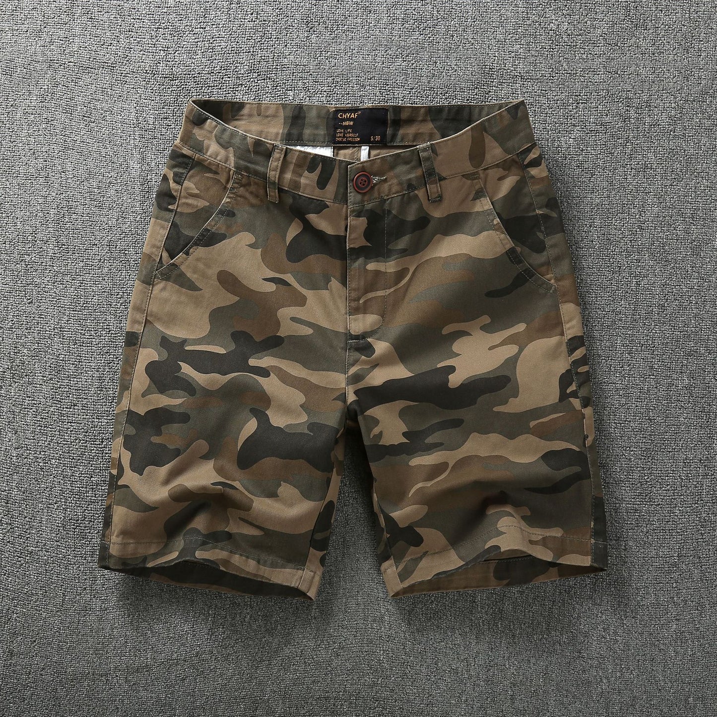 Herren Sommer Camouflage American Casual Slim Fit Loose Cargo Shorts | 2301