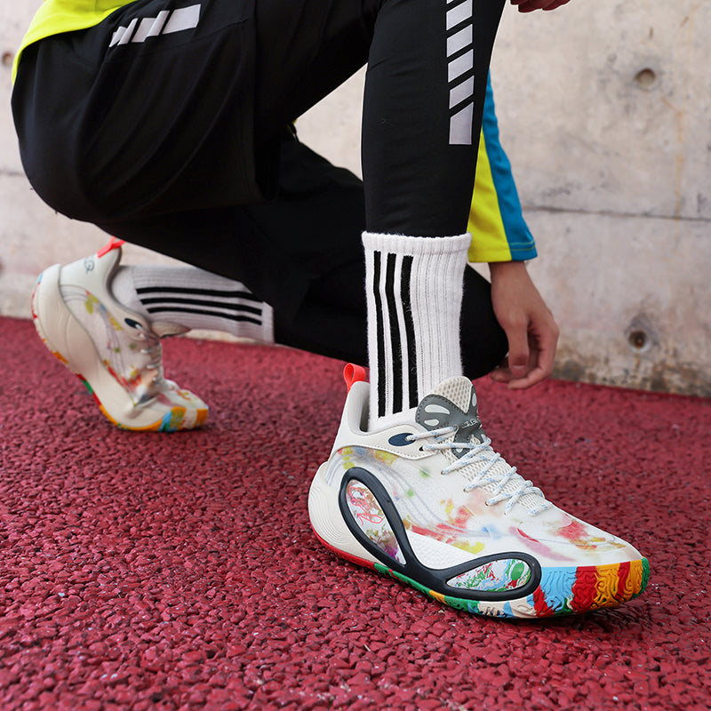 Basketball-Sneaker mit hohem Grip für Herren – Straßensportschuhe für Jugendliche mit strapazierfähiger Gummisohle | 8506