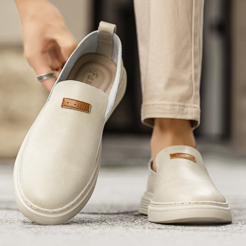 Herrenmode Leder-Fahrerschuhe Freizeitschuhe aus Leder Slipper | 23004