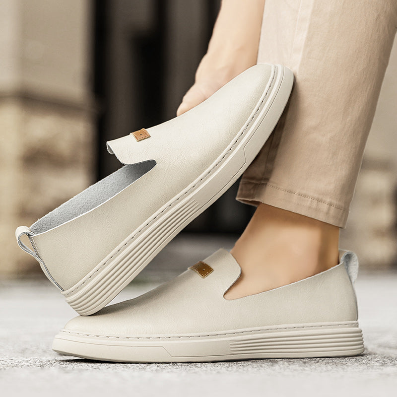 Herrenmode Leder-Fahrerschuhe Freizeitschuhe aus Leder Slipper | 23004