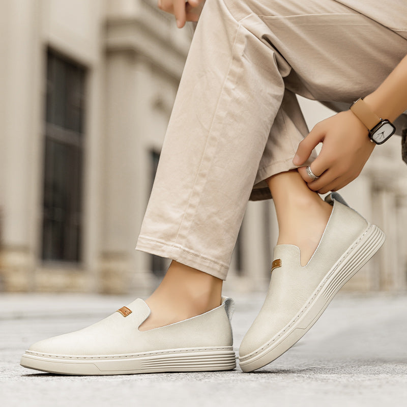 Herrenmode Leder-Fahrerschuhe Freizeitschuhe aus Leder Slipper | 23004