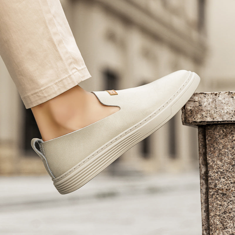 Herrenmode Leder-Fahrerschuhe Freizeitschuhe aus Leder Slipper | 23004