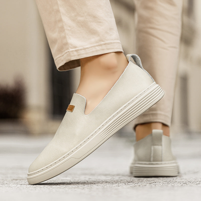 Herrenmode Leder-Fahrerschuhe Freizeitschuhe aus Leder Slipper | 23004