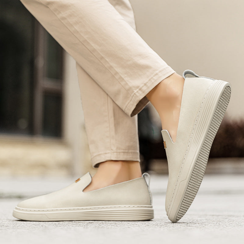 Herrenmode Leder-Fahrerschuhe Freizeitschuhe aus Leder Slipper | 23004