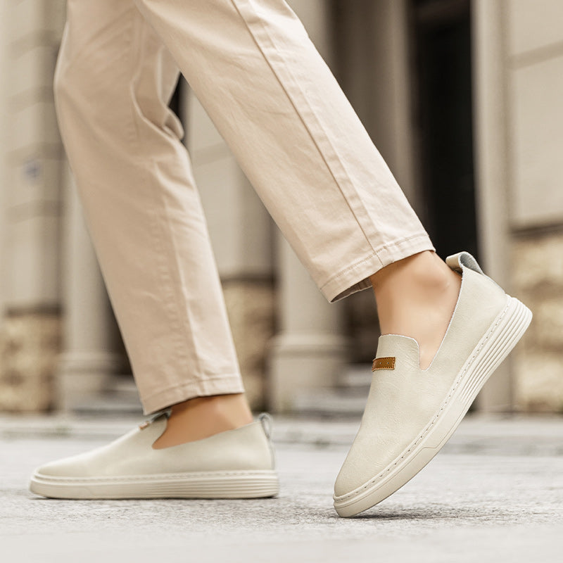 Herrenmode Leder-Fahrerschuhe Freizeitschuhe aus Leder Slipper | 23004