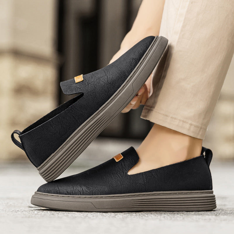Herrenmode Leder-Fahrerschuhe Freizeitschuhe aus Leder Slipper | 23004