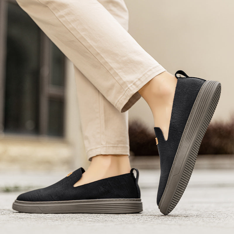 Herrenmode Leder-Fahrerschuhe Freizeitschuhe aus Leder Slipper | 23004