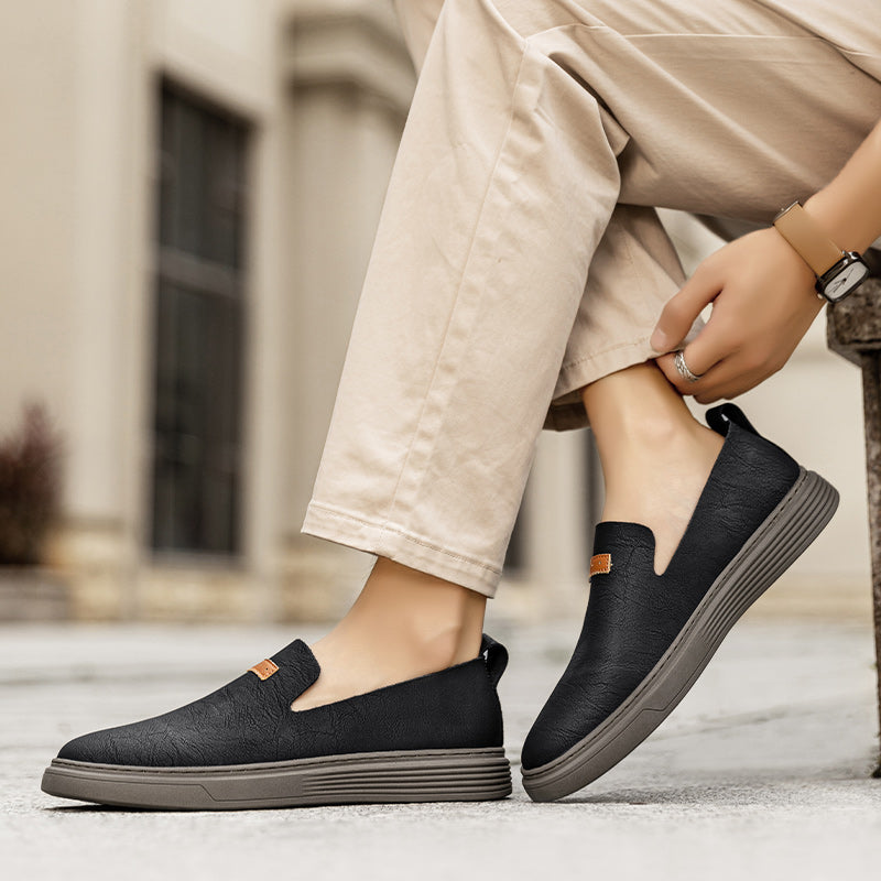 Herrenmode Leder-Fahrerschuhe Freizeitschuhe aus Leder Slipper | 23004