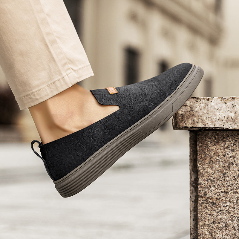 Herrenmode Leder-Fahrerschuhe Freizeitschuhe aus Leder Slipper | 23004