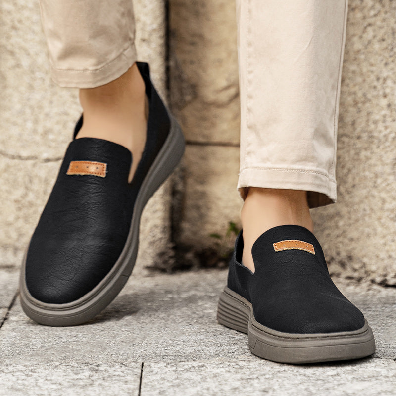 Herrenmode Leder-Fahrerschuhe Freizeitschuhe aus Leder Slipper | 23004
