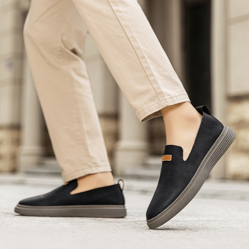 Herrenmode Leder-Fahrerschuhe Freizeitschuhe aus Leder Slipper | 23004