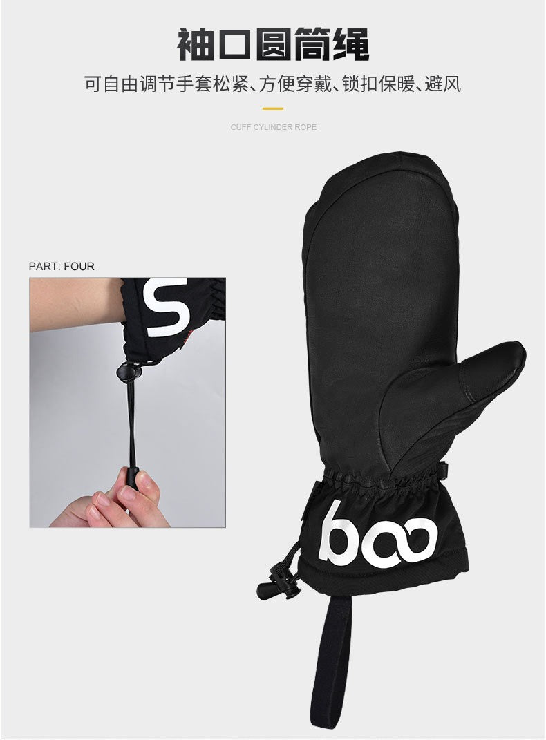 Boodun Winterhandschuhe – Wasserdicht, Touchscreen, Reißverschlusstasche | 6291233