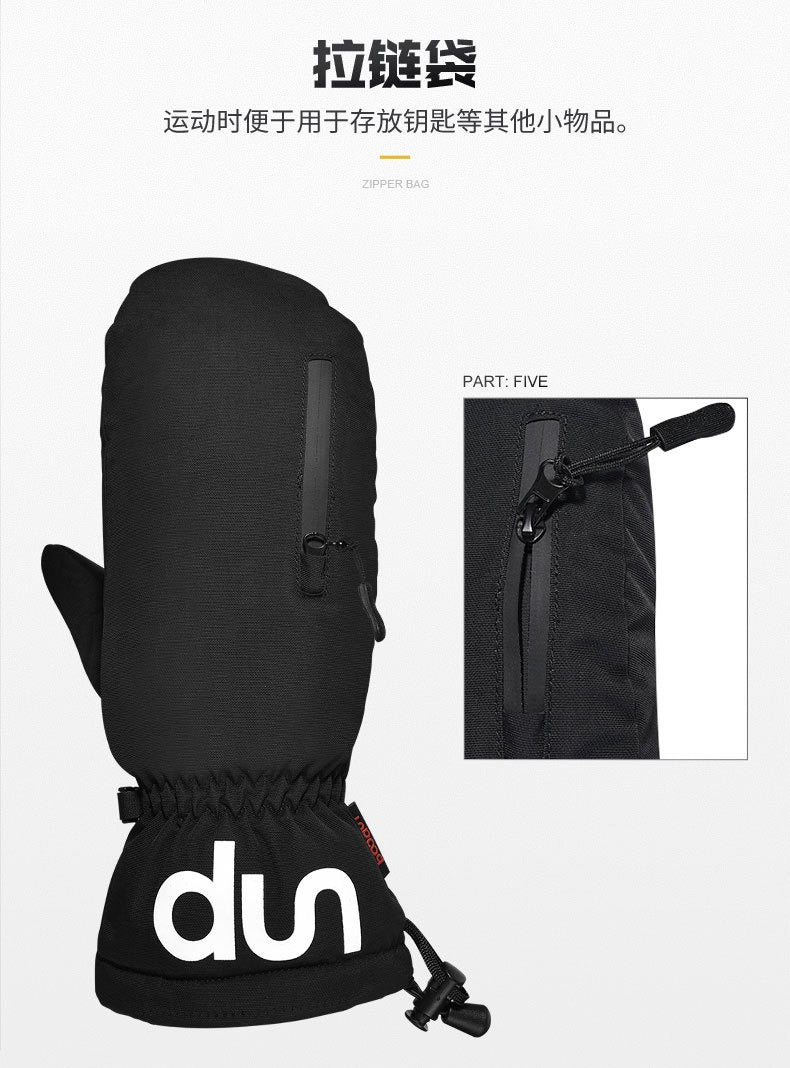 Boodun Winterhandschuhe – Wasserdicht, Touchscreen, Reißverschlusstasche | 6291233