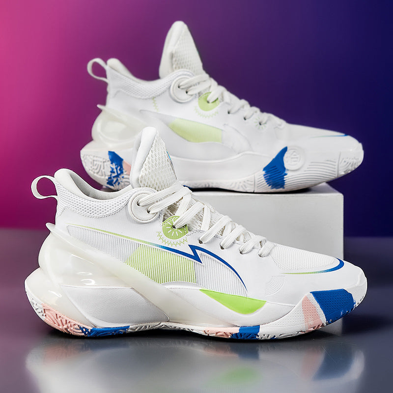Herren High-Top-Basketballschuhe, leuchtende Sport-Sneaker mit verbessertem Grip für Leistung | 8010