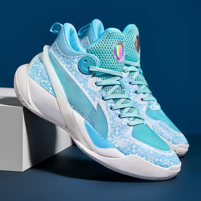 Herren High-Top-Basketballschuhe, leuchtende Sport-Sneaker mit verbessertem Grip für Leistung | 8010