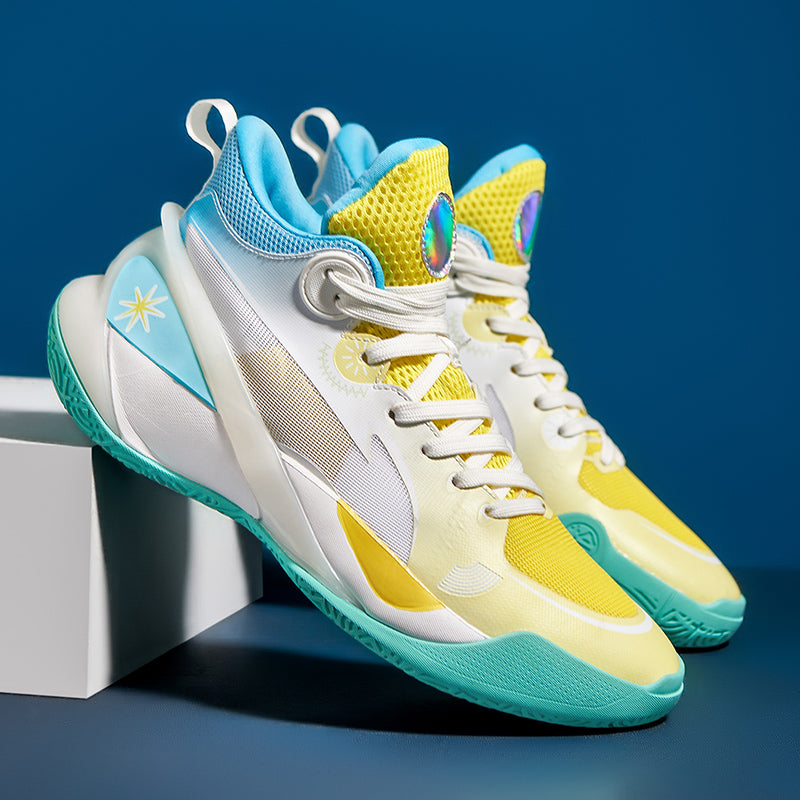 Herren High-Top-Basketballschuhe, leuchtende Sport-Sneaker mit verbessertem Grip für Leistung | 8010