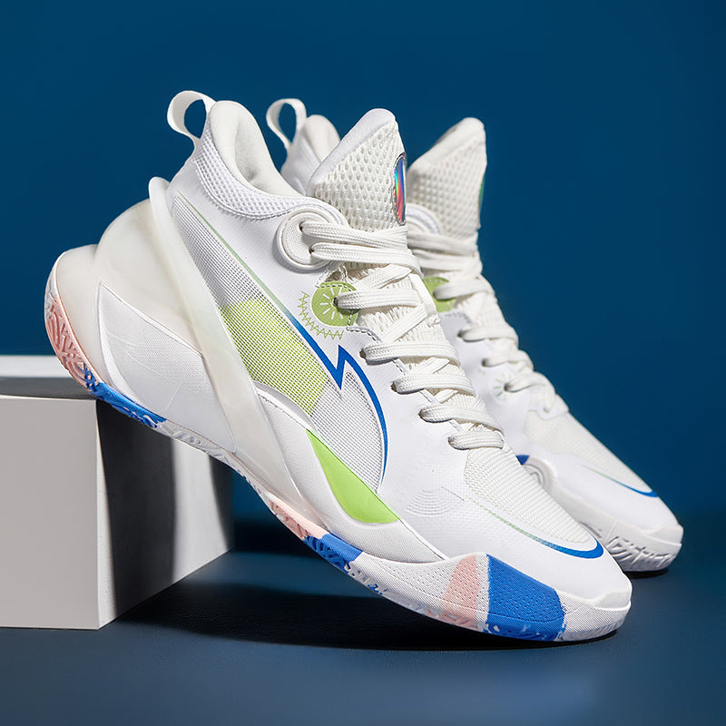 Herren High-Top-Basketballschuhe, leuchtende Sport-Sneaker mit verbessertem Grip für Leistung | 8010