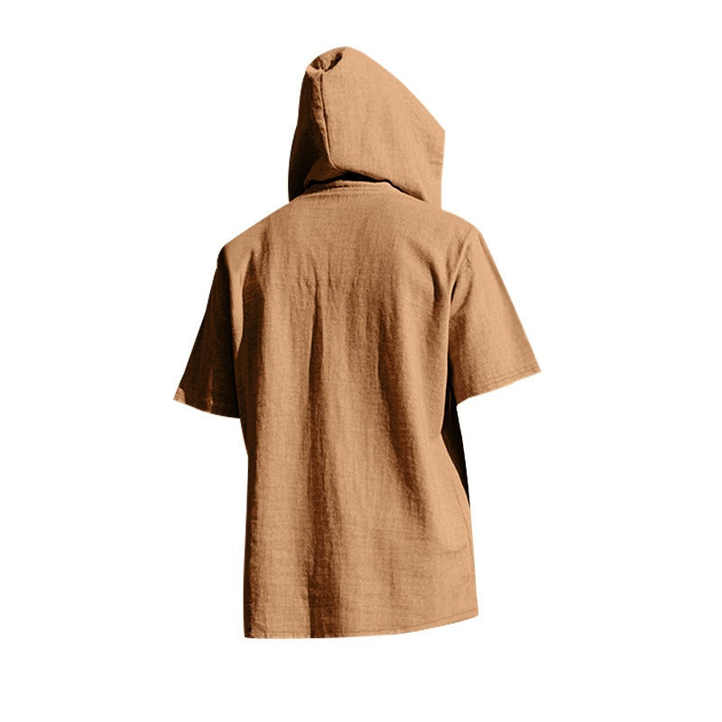 Lässiges Herren-Hoodie aus Leinen – Leicht, lässig & cool im Küstenstil | YH-CW15