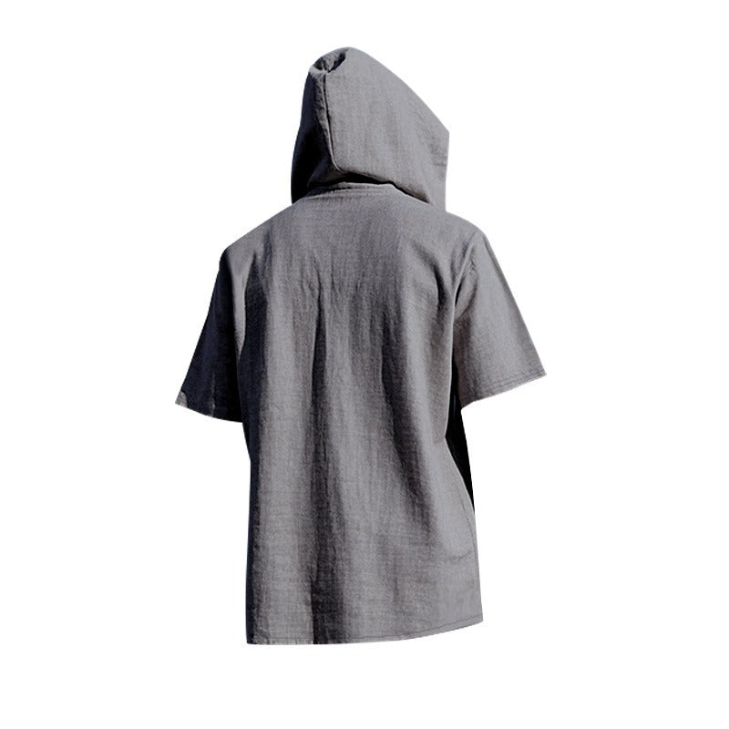 Lässiges Herren-Hoodie aus Leinen – Leicht, lässig & cool im Küstenstil | YH-CW15