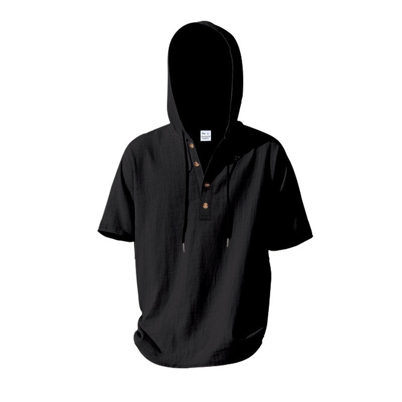 Lässiges Herren-Hoodie aus Leinen – Leicht, lässig & cool im Küstenstil | YH-CW15
