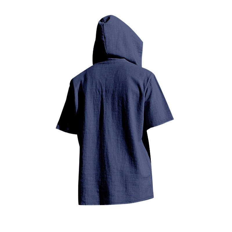Lässiges Herren-Hoodie aus Leinen – Leicht, lässig & cool im Küstenstil | YH-CW15