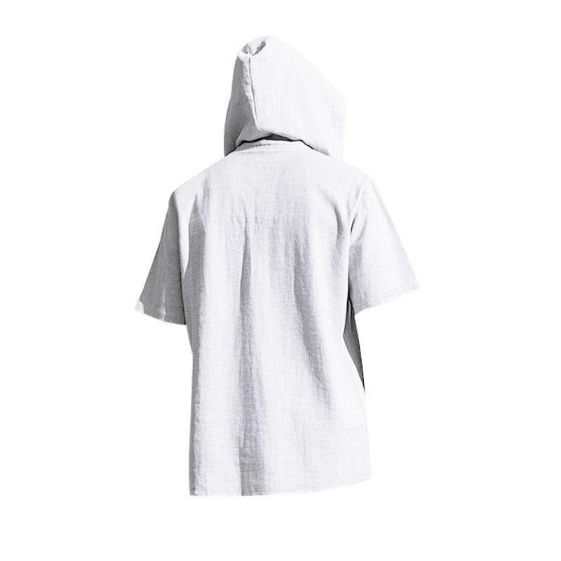 Lässiges Herren-Hoodie aus Leinen – Leicht, lässig & cool im Küstenstil | YH-CW15