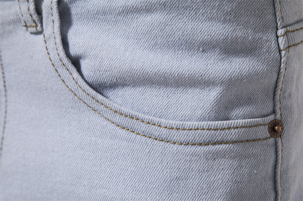 Herren Jeans Hosen Lässige Herbst Männliche Zerrissene Skinny Stretch Hose | ZH10
