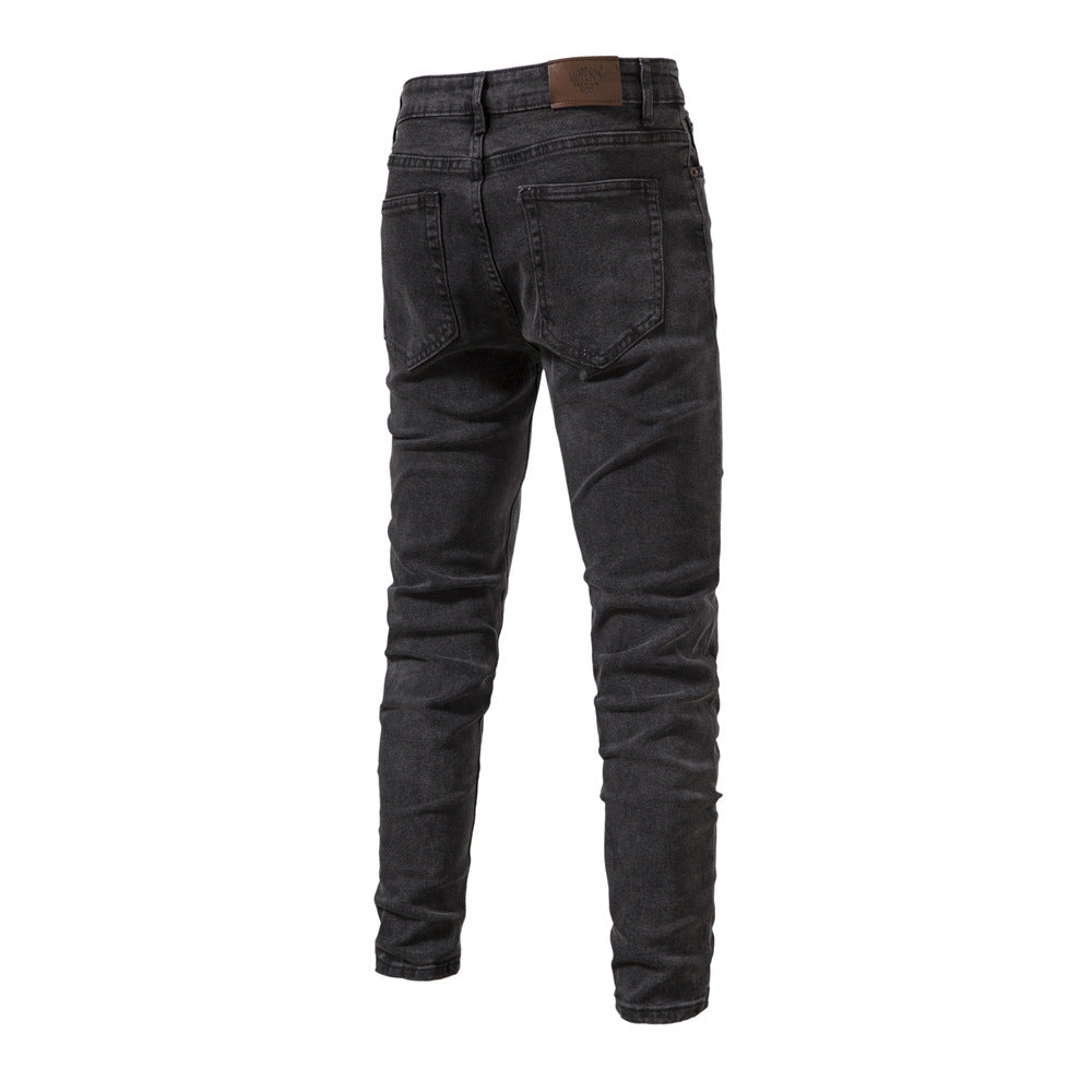 Herren Jeans Hosen Lässige Herbst Männliche Zerrissene Skinny Stretch Hose | ZH10