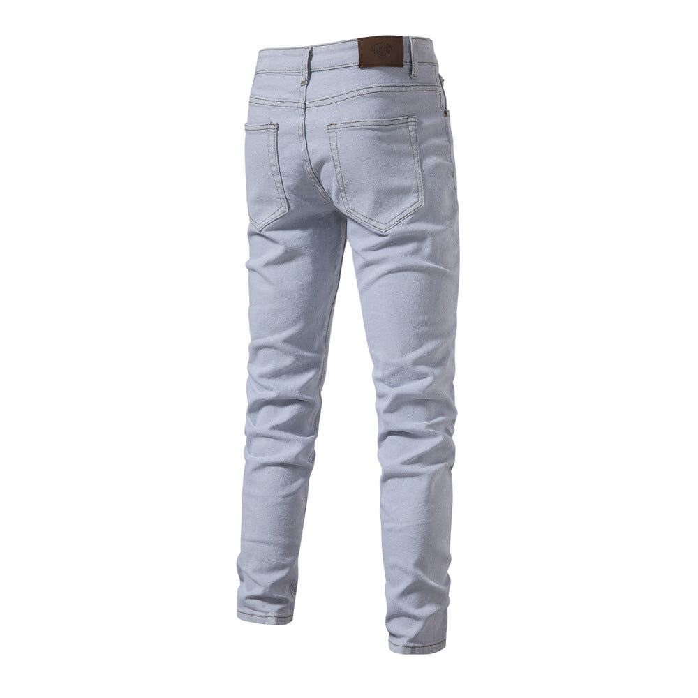 Herren Jeans Hosen Lässige Herbst Männliche Zerrissene Skinny Stretch Hose | ZH10