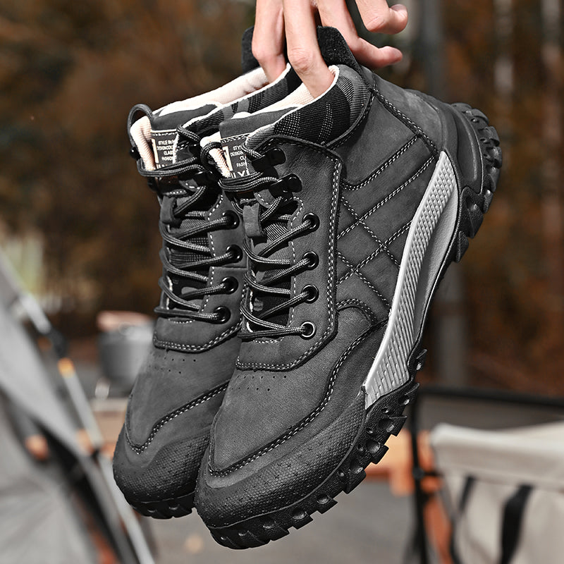 Herren-Wanderschuhe aus echtem Leder, High-Top-Outdoor-Martin-Stiefel und trendiges Schuhwerk | 2319