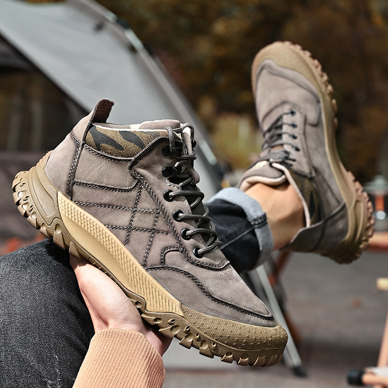 Herren-Wanderschuhe aus echtem Leder, High-Top-Outdoor-Martin-Stiefel und trendiges Schuhwerk | 2319
