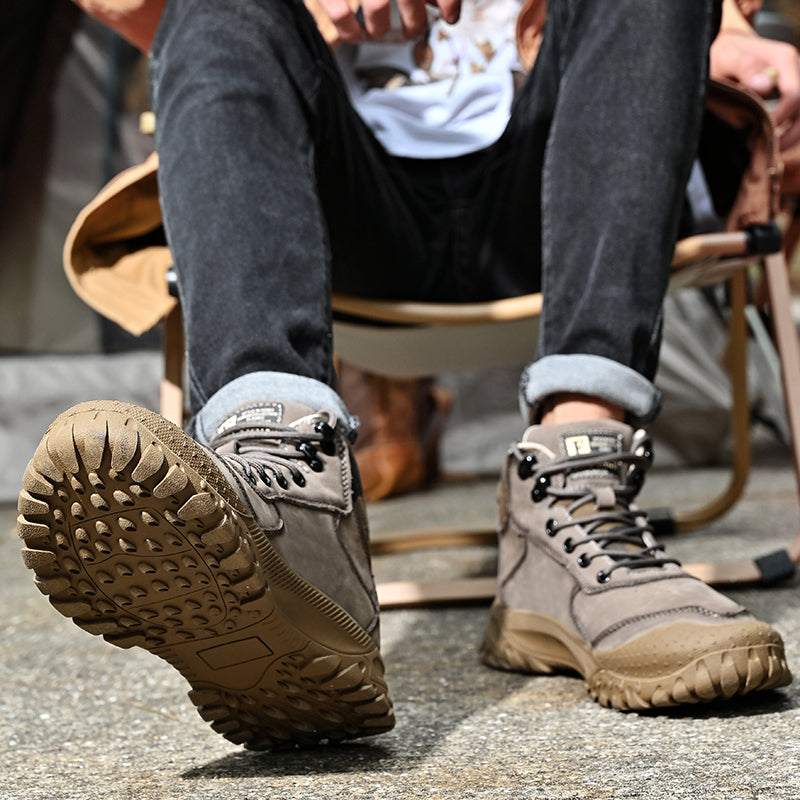 Herren-Wanderschuhe aus echtem Leder, High-Top-Outdoor-Martin-Stiefel und trendiges Schuhwerk | 2319
