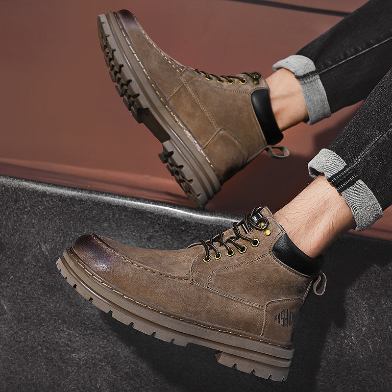 Herren Leder Outdoor Arbeitsschuhe Herbst & Winter Casual Martin Stiefel | 88093