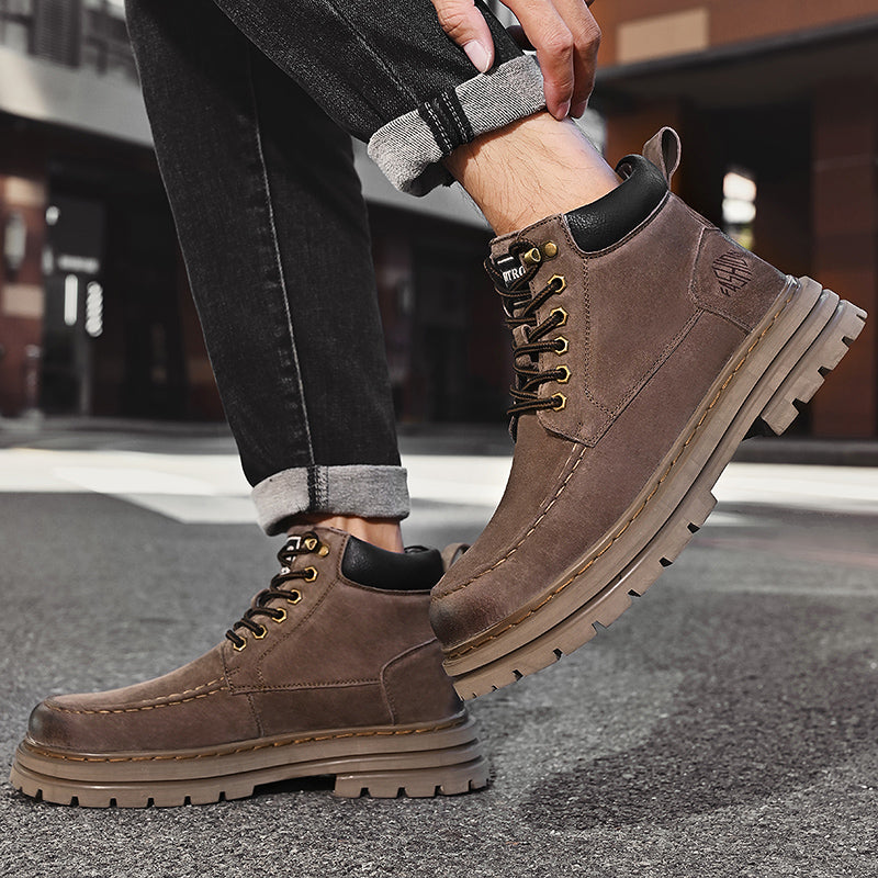 Herren Leder Outdoor Arbeitsschuhe Herbst & Winter Casual Martin Stiefel | 88093
