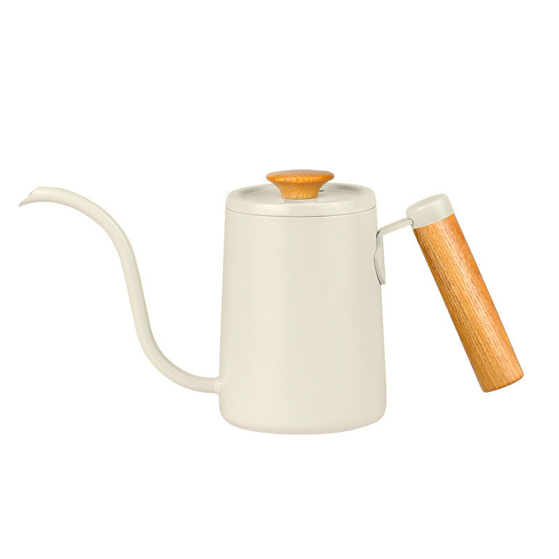 Pour Over Kaffeekessel – 600 ml Edelstahl-Handtropfkessel mit Holzgriff UK | NB-ZT2020