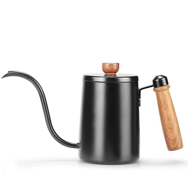 Pour Over Kaffeekessel – 600 ml Edelstahl-Handtropfkessel mit Holzgriff UK | NB-ZT2020