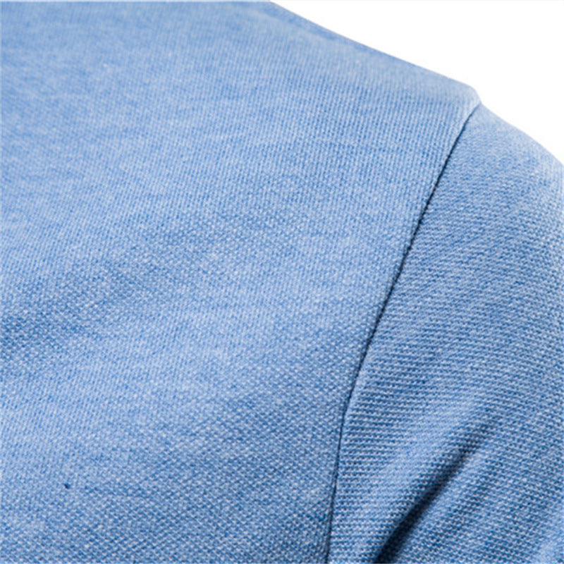 Einfarbiges, klassisches, lässiges Kurzarm-T-Shirt aus Baumwolle für Herren | AX-511
