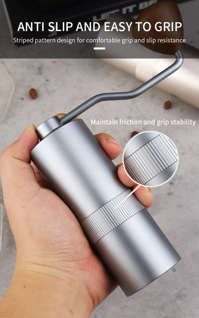Premium-Kaffeemühle – 15 g tragbares Handkurbel-Kaffeemühlen-Geschenkset | 15G-NB2024