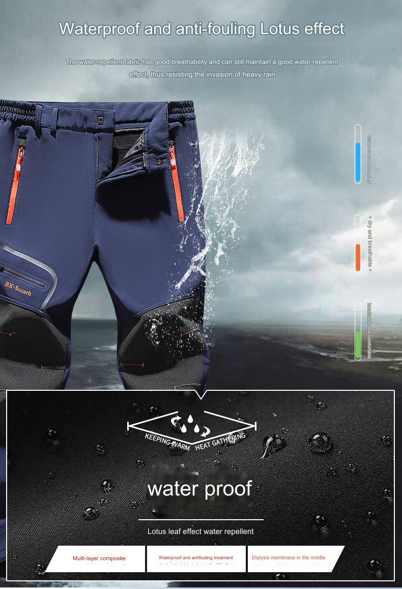 Leichte wasserdichte Camping Kletterhose Atmungsaktive Wanderhose Bauhose | RTS-048
