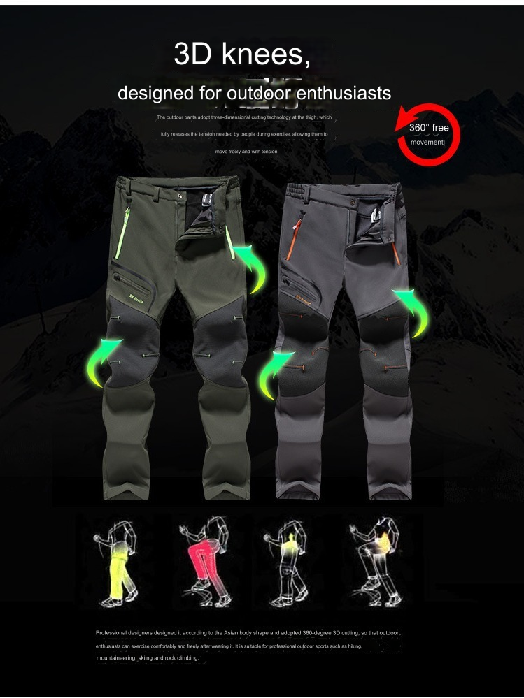 Leichte wasserdichte Camping Kletterhose Atmungsaktive Wanderhose Bauhose | RTS-048