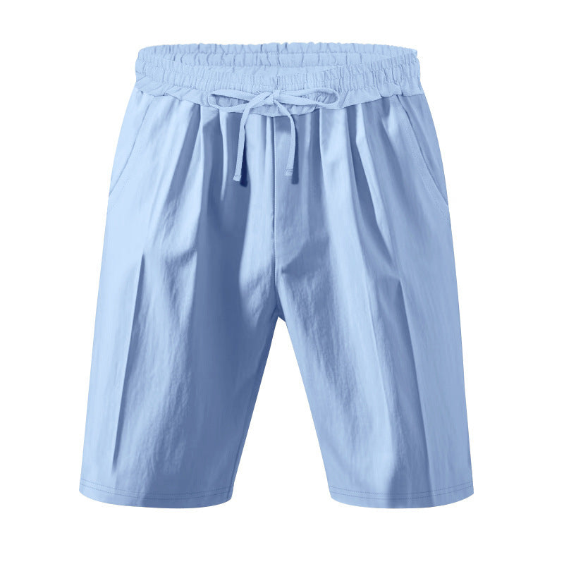 Leichte Strandshorts aus Leinenmischung für Herren – Relaxed Fit 5-Zoll-Freizeitshorts | WW-2