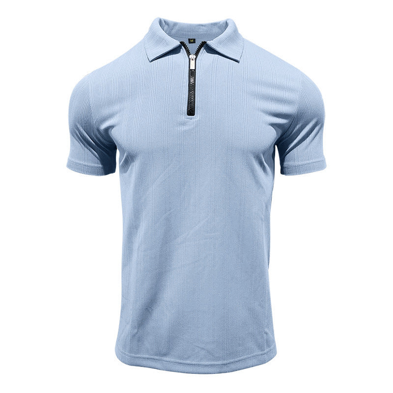 Herren Slim-Fit Stretch Jacquard Poloshirt – 2025 Frühjahr/Sommer Casual Top | YHZH-17