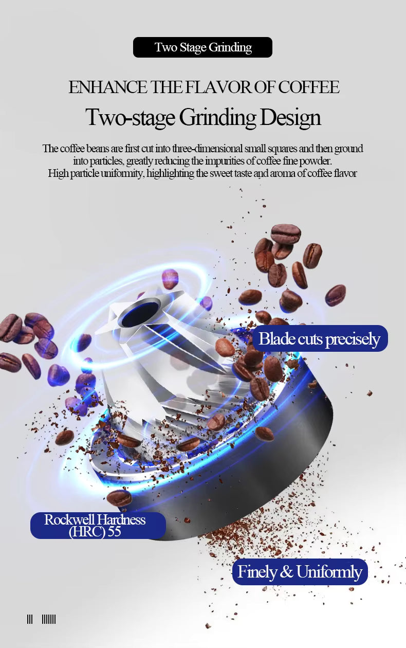 Hochwertige manuelle Kaffeemühle – Große 30-g-Kegelmühle, Präzisions-Handkurbel für Espresso und Pour Over UK | NS1