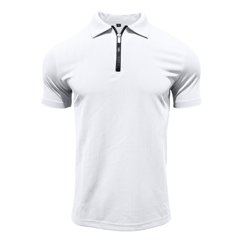 Herren Slim-Fit Stretch Jacquard Poloshirt – 2025 Frühjahr/Sommer Casual Top | YHZH-17