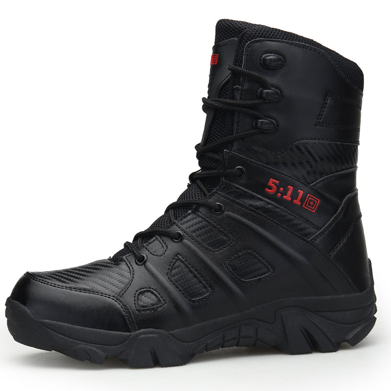 Militärische Kampfstiefel mit hohem Schaft, Sicherheitsschuhe mit seitlichem Reißverschluss | 067
