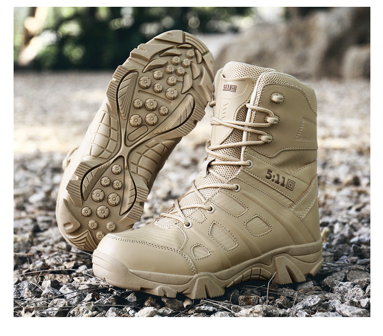 Militärische Kampfstiefel mit hohem Schaft, Sicherheitsschuhe mit seitlichem Reißverschluss | 067