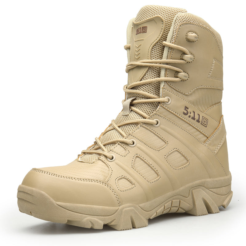Militärische Kampfstiefel mit hohem Schaft, Sicherheitsschuhe mit seitlichem Reißverschluss | 067