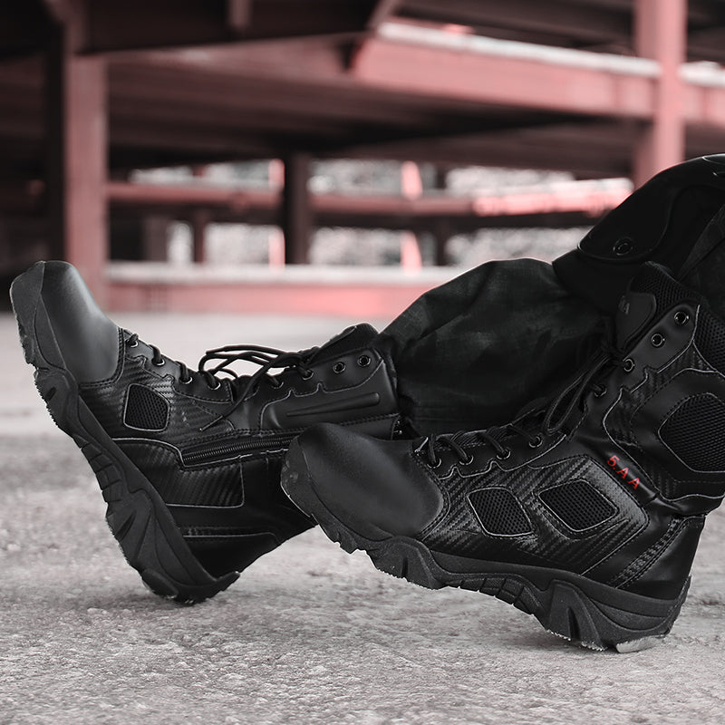 Militärschuhe MilTec Tactical Side Zip Boots Schwarz & Wüste | 112