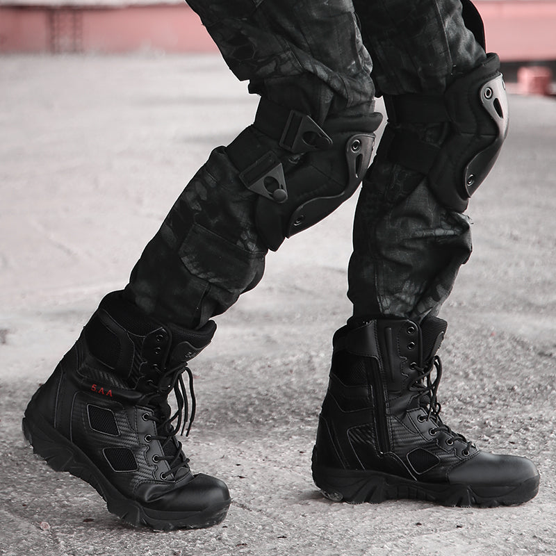 Militärschuhe MilTec Tactical Side Zip Boots Schwarz & Wüste | 112
