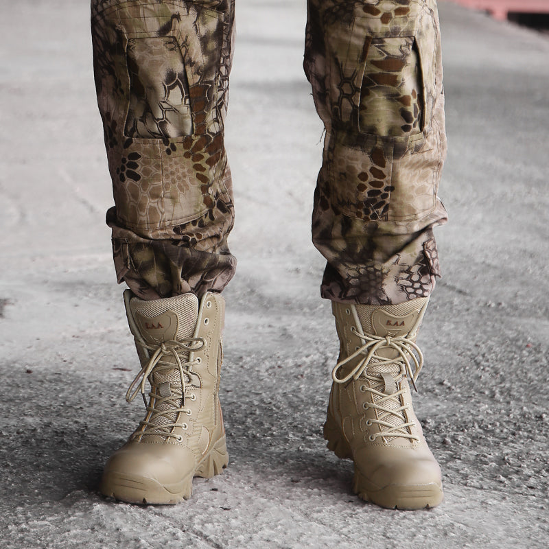 Militärschuhe MilTec Tactical Side Zip Boots Schwarz & Wüste | 112